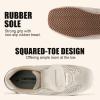 image:imageVepose Womens Fashion SneakersCasual Walking Square Toe 8203 Comfortable Vintage Breathable Woven Raffia ShoesBeige