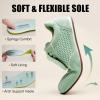 image:imageVepose Womens Fashion SneakersCasual Walking Square Toe 8203 Comfortable Vintage Breathable Woven Raffia ShoesGreen