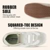image:imageVepose Womens Fashion SneakersCasual Walking Square Toe 8203 Comfortable Vintage Breathable Woven Raffia ShoesWhite Grey
