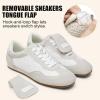 image:imageVepose Womens Fashion SneakersCasual Walking Square Toe 8203 Comfortable Vintage Breathable Woven Raffia ShoesWhite Grey