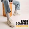 image:imageVepose Womens Retro Square Toe GAT Sneakers Suede Trainers with Removable Flap Arch Support Walking Shoes for Office Travel 8203Beige