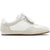 image:imageVepose Womens Retro Square Toe GAT Sneakers Suede Trainers with Removable Flap Arch Support Walking Shoes for Office Travel 8203White Grey01