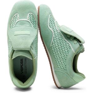 image:imageVepose Womens Retro Square Toe GAT Sneakers Suede Trainers with Removable Flap Arch Support Walking Shoes for Office Travel 8203Green