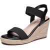 image:imageVepose Womens Wedge Sandals Platform Espadrilles Open Toe Ankle Strap Comfortable Dressy Summer Shoes for Daily Travel Casual 881Black