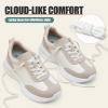 image:imageVepose Womens Fashion Sneakers 2026 Comfortable Lightweight Braided Casual Footwear with Arch Support 8216 Lace up Tennis Walking Shoes for Daily WearBeige Pu8216sneakers