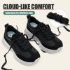 image:imageVepose Womens Fashion Sneakers 2026 Comfortable Lightweight Braided Casual Footwear with Arch Support 8216 Lace up Tennis Walking Shoes for Daily WearBlack8216sneakers