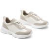 image:imageVepose Womens Fashion Sneakers 2026 Comfortable Lightweight Braided Casual Footwear with Arch Support 8216 Lace up Tennis Walking Shoes for Daily WearBeige Pu8216sneakers01