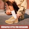 image:imageVepose Womens Fashion Sneakers 2026 Comfortable Lightweight Braided Casual Footwear with Arch Support 8216 Lace up Tennis Walking Shoes for Daily WearBrown8216sneakers