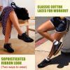 image:imageVepose Womens Satin amp Suede Gat Sneakers Retro Classic Ribbon Lace Trainers with Memory Foam Lightweight NonSlip Gum Sole Walking Shoes for Travel and AllDay Wear 8202Black
