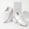 image:imageVepose Womens Satin amp Suede Gat Sneakers Retro Classic Ribbon Lace Trainers with Memory Foam Lightweight NonSlip Gum Sole Walking Shoes for Travel and AllDay Wear 8202Pure White