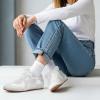 image:imageVepose Womens Satin amp Suede Gat Sneakers Retro Classic Ribbon Lace Trainers with Memory Foam Lightweight NonSlip Gum Sole Walking Shoes for Travel and AllDay Wear 8202Pure White