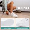 image:imageVepose Womens Walking Sneakers White Dressy Tennis Shoes with Arch Support Lace up Casual Low Top Fashion Travel ShoesAwhite Pink8003