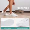 image:imageVepose Womens Walking Sneakers White Dressy Tennis Shoes with Arch Support Lace up Casual Low Top Fashion Travel ShoesAwhite8003