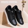 image:imageVepose Womens Walking Sneakers White Dressy Tennis Shoes with Arch Support Lace up Casual Low Top Fashion Travel ShoesBlack