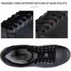 image:imageVepose Womens Walking Sneakers White Dressy Tennis Shoes with Arch Support Lace up Casual Low Top Fashion Travel ShoesBlackleather