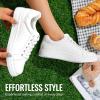 image:imageVepose Womens Walking Sneakers White Dressy Tennis Shoes with Arch Support Lace up Casual Low Top Fashion Travel ShoesWhite