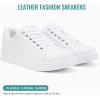 image:imageVepose Womens Walking Sneakers White Dressy Tennis Shoes with Arch Support Lace up Casual Low Top Fashion Travel ShoesWhite