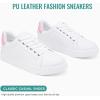 image:imageVepose Womens Walking Sneakers White Dressy Tennis Shoes with Arch Support Lace up Casual Low Top Fashion Travel ShoesWhite Pink