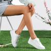 image:imageVepose Womens Walking Sneakers White Dressy Tennis Shoes with Arch Support Lace up Casual Low Top Fashion Travel ShoesWhiteleather