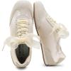 image:imageVepose Womens Satin amp Suede Gat Sneakers Retro Classic Ribbon Lace Trainers with Memory Foam Lightweight NonSlip Gum Sole Walking Shoes for Travel and AllDay Wear 8202Cream Beige