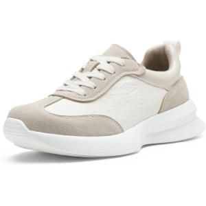 image:imageVepose Womens Fashion Sneakers 2026 Comfortable Lightweight Braided Casual Footwear with Arch Support 8216 Lace up Tennis Walking Shoes for Daily WearBeige Pu8216sneakers01