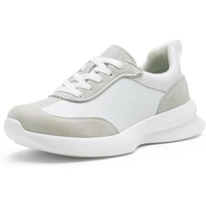 image:imageVepose Womens Fashion Sneakers 2026 Comfortable Lightweight Braided Casual Footwear with Arch Support 8216 Lace up Tennis Walking Shoes for Daily WearWhite Grey8216sneakers01