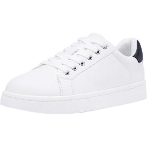 image:imageVepose Womens Walking Sneakers White Dressy Tennis Shoes with Arch Support Lace up Casual Low Top Fashion Travel ShoesWhite Black