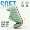 image:imageVepose Womens Casual Dressy Retro Gat Fashion Sneakers Square Toe Suede Woven Raffia Lace Walking Tennis Shoes Comfortable Cute Memory Foam Lightweight Everyday Travel 8205Green Woven