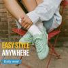 image:imageVepose Womens Casual Dressy Retro Gat Fashion Sneakers Square Toe Suede Woven Raffia Lace Walking Tennis Shoes Comfortable Cute Memory Foam Lightweight Everyday Travel 8205Green Suede