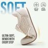 image:imageVepose Womens Casual Dressy Retro Gat Fashion Sneakers Square Toe Suede Woven Raffia Lace Walking Tennis Shoes Comfortable Cute Memory Foam Lightweight Everyday Travel 8205Beige Woven