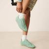 image:imageVepose Womens Casual Dressy Retro Gat Fashion Sneakers Square Toe Suede Woven Raffia Lace Walking Tennis Shoes Comfortable Cute Memory Foam Lightweight Everyday Travel 8205Green Woven01