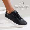 image:imageVepose Womens Casual Fashion Sneakers Memory Foam Cute Tennis Shoes Low Top Lace Up Comfortable Walking Footwear for Everyday Work Travel 8002A8002black