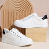 image:imageVepose Womens Casual Fashion Sneakers Memory Foam Cute Tennis Shoes Low Top Lace Up Comfortable Walking Footwear for Everyday Work Travel 8002A8002white Black