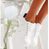 image:imageVepose Womens Casual Fashion Sneakers Memory Foam Cute Tennis Shoes Low Top Lace Up Comfortable Walking Footwear for Everyday Work Travel 8002A8002white Black