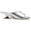 image:imageVepose Womens Heeled Sandals Comfortable Cute 2 Inch Sculptural Low Chunky Block Heels Sexy Square Open Toe Slip on Sandals for Wedding Prom Party Elegantes Sandalias 6112Silver Pu