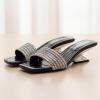 image:imageVepose Womens Low Chunky Heel 22 Inch Sandals Square Open Toe Dress 6109 Sandals Comfortable SlipOn Design with Rhinestones Sexy Evening Party ShoesBlack01