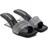 image:imageVepose Womens Low Chunky Heel 22 Inch Sandals Square Open Toe Dress 6109 Sandals Comfortable SlipOn Design with Rhinestones Sexy Evening Party ShoesBlack01