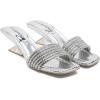 image:imageVepose Womens Low Chunky Heel 22 Inch Sandals Square Open Toe Dress 6109 Sandals Comfortable SlipOn Design with Rhinestones Sexy Evening Party ShoesSilver01