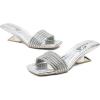 image:imageVepose Womens Low Chunky Heel 22 Inch Sandals Square Open Toe Dress 6109 Sandals Comfortable SlipOn Design with Rhinestones Sexy Evening Party ShoesSilver01