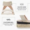 image:imageVepose Womens Platform Sandals Wedge Espadrilles 22 Inch Elastic Strap Open Toe Comfortable Cute Sandalias Dressy Summer Vacation Casual Beach Work Wedding 876Cute Espadrilles876nude