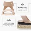 image:imageVepose Womens Platform Sandals Wedge Espadrilles 22 Inch Elastic Strap Open Toe Comfortable Cute Sandalias Dressy Summer Vacation Casual Beach Work Wedding 876Cute Espadrilles876blush