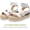 image:imageVepose Womens Platform Sandals Wedge Espadrilles 22 Inch Elastic Strap Open Toe Comfortable Cute Sandalias Dressy Summer Vacation Casual Beach Work Wedding 876Cute Espadrilles876white
