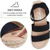 image:imageVepose Womens Platform Sandals Wedge Espadrilles 22 Inch Elastic Strap Open Toe Comfortable Cute Sandalias Dressy Summer Vacation Casual Beach Work Wedding 876Cute Espadrilles876black