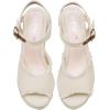 image:imageVepose Womens Wedge Sandals Peep Toe 33 Inch High Heel Platform Espadrilles Dressy Comfortable Summer Vacation Trendy Ankle Strap Buckle Shoes Work Wedding 880High Wedge880beige