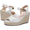 image:imageVepose Womens Wedge Sandals Peep Toe 33 Inch High Heel Platform Espadrilles Dressy Comfortable Summer Vacation Trendy Ankle Strap Buckle Shoes Work Wedding 880High Wedge880white