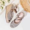 image:imageVepose Womens Wedge Sandals Peep Toe 33 Inch High Heel Platform Espadrilles Dressy Comfortable Summer Vacation Trendy Ankle Strap Buckle Shoes Work Wedding 880High Wedge880grey