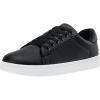 image:imageVepose Womens Casual Fashion Sneakers Memory Foam Cute Tennis Shoes Low Top Lace Up Comfortable Walking Footwear for Everyday Work Travel 8002Leather Sneakers8002lblack
