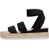 image:imageVepose Womens Platform Sandals Wedge Espadrilles 22 Inch Elastic Strap Open Toe Comfortable Cute Sandalias Dressy Summer Vacation Casual Beach Work Wedding 876Cute Espadrilles876black