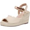 image:imageVepose Womens Wedge Sandals Peep Toe 33 Inch High Heel Platform Espadrilles Dressy Comfortable Summer Vacation Trendy Ankle Strap Buckle Shoes Work Wedding 880High Wedge880natural