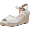 image:imageVepose Womens Wedge Sandals Peep Toe 33 Inch High Heel Platform Espadrilles Dressy Comfortable Summer Vacation Trendy Ankle Strap Buckle Shoes Work Wedding 880High Wedge880white
